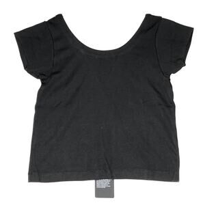 Chaser Blouse Womens Small Scoop Neck V Back Black NWT